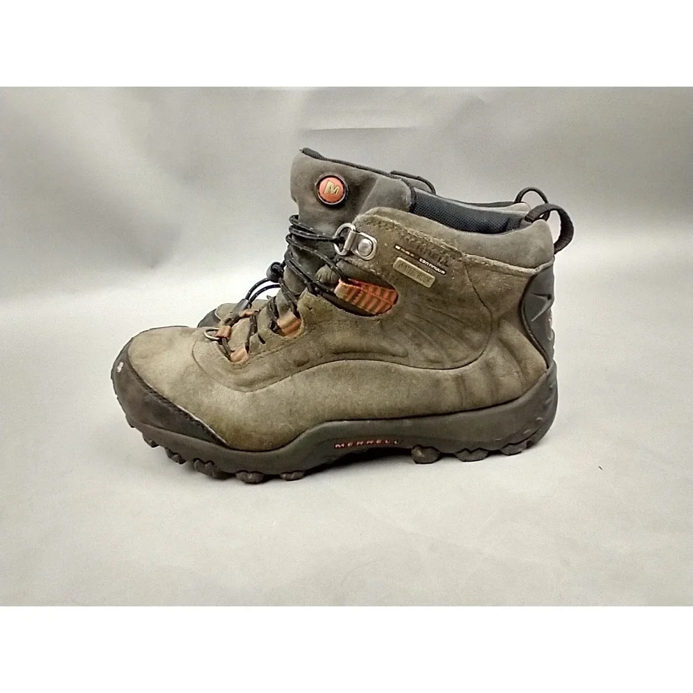 Merrell Chameleon Thermo Mid Waterproof Hiking Boot Kids 3.5 Leather Continuum‎